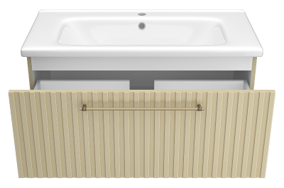 Тумба Alicante 90 подвесная (капучино) с раковиной Днепрокерамика Этна 90 Brevita фото в интернет-магазине Русалия