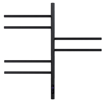 Полотенцесушитель электрический Vincea VTD-1S2CBE 43х80, черный, таймер фото в интернет-магазине Русалия