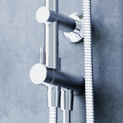 D0712000 Norma душевая система  с квадратными лейками, хром фото в интернет-магазине Русалия