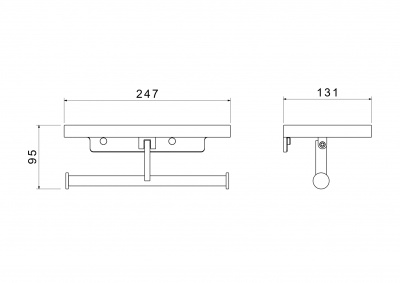 Бумагодержатель двойной с полкой AQUATEK, матовый черный AQ4919MB ЕВРОПА фото в интернет-магазине Русалия