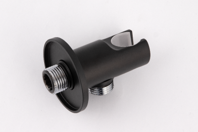 Держатель ручного душа с подключением шланга Remer 337MNO, черный матовый фото в интернет-магазине Русалия