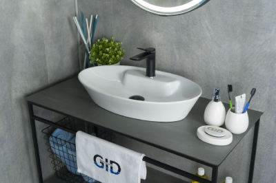 Раковина накладная овальная Simple-N N9398 GID фото в интернет-магазине Русалия