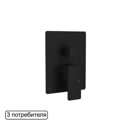 Смеситель для душа скрытого монтажа EXCELLENT Keria AREX.2047BL (черный мат) фото в интернет-магазине Русалия