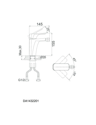 Смеситель для биде DK Berlin Technische (DA1432215) фото в интернет-магазине Русалия