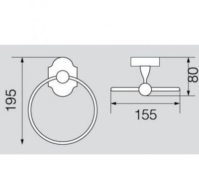 Кольцо для полотенца VR.STD-7723.BR Stanford Bronzo Veragio фото в интернет-магазине Русалия