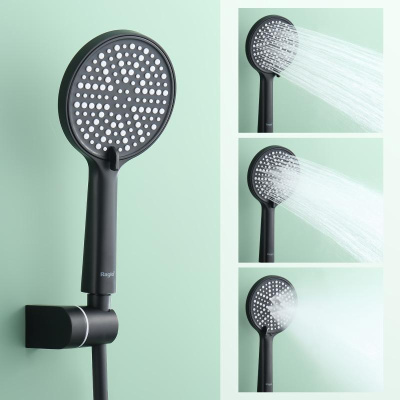 Душевая система встраиваемая Raglo R20.27.06, черный фото в интернет-магазине Русалия