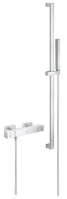 Термостат с душевым гарнитуром Grohtherm Cube 34495000 Grohe фото в интернет-магазине Русалия