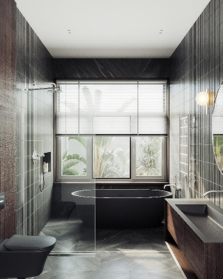 Душевая перегородка в узком  профиле 1950*790 Стекло 8 мм Бесцветное MGD-695-5у Maybah Glass фото в интернет-магазине Русалия