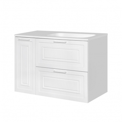 Тумба с раковиной Альба 90 подвесная ПРАВАЯ Style Line фото в интернет-магазине Русалия