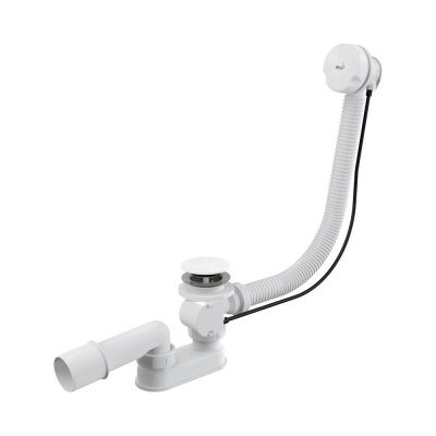 Слив-перелив полу-автоматический для ванны A51BM белый Alcaplast фото в интернет-магазине Русалия