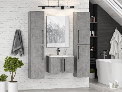 Тумба Rock 60 подвесная с раковиной Sanita Luxe Quadro 60 Brevita фото в интернет-магазине Русалия