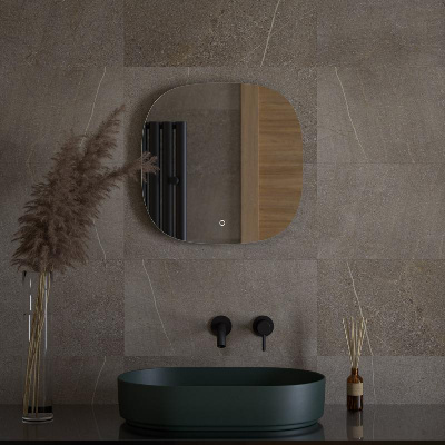 Зеркало с LED-подсветкой настенное OPTI DEFESTO 50x50 см, DF 2848S фото в интернет-магазине Русалия