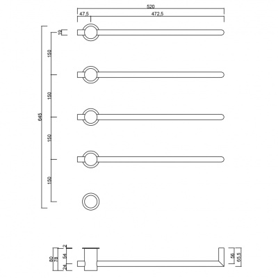 Полотенцесушитель электрический ABBER Charme AH4004 хром фото в интернет-магазине Русалия