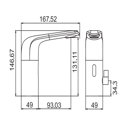 Сенсорный смеситель для раковины CEZARES VAGUE-ELS-NOP-W0 фото в интернет-магазине Русалия
