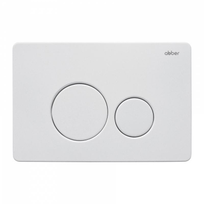 Кнопка смыва ABBER AC0121MW белая матовая фото в интернет-магазине Русалия