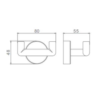 Крючок для ванной комнаты двойной Raglo R320.052, хром фото в интернет-магазине Русалия