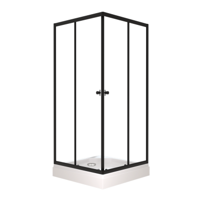 Душевой уголок "Вента-Блэк" 80х80, квадрат, низ. подд. (2 места+сифонD90мм) Тритон Щ0000057853 фото в интернет-магазине Русалия