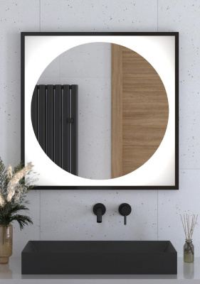 Зеркало с LED-подсветкой настенное ECLIPSE DEFESTO 80x80 см, DF 2223 фото в интернет-магазине Русалия