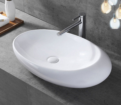 Раковина накладная овальная 7807 CeramaLux фото в интернет-магазине Русалия