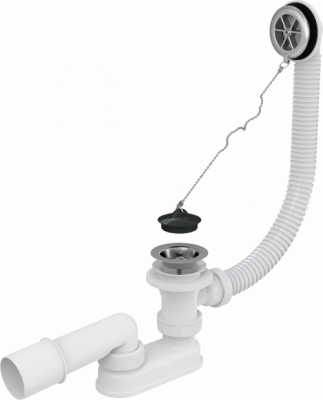 Слив-перелив с пробкой для ванны A501 Alcaplast фото в интернет-магазине Русалия