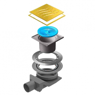 Точечный трап Pestan Confluo Standard 15х15 Tide Gold (13000116) фото в интернет-магазине Русалия