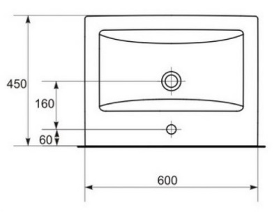 Раковина Como 60 UM-COM60/1 Cersanit фото в интернет-магазине Русалия