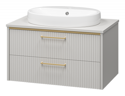 Тумба Elche 80 подвесная с раковиной Ekokerama Doppia 65 Brevita фото в интернет-магазине Русалия