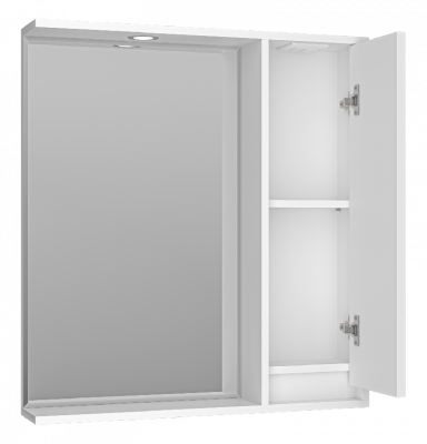 Зеркальный шкаф Balaton 75 правый (белый) BAL-04075-01-П Brevita фото в интернет-магазине Русалия