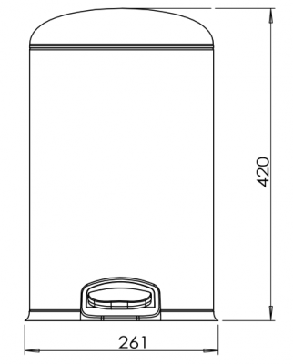 Ведро с микролифтом 12 л JAVA (S-885-12W) фото в интернет-магазине Русалия