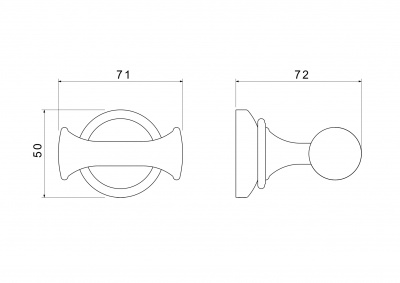 Крючок двойной AQUATEK AQ4502CR КЛАССИК фото в интернет-магазине Русалия