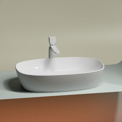 Умывальник чаша накладная овальная Element 600*380*138мм CN6049 Ceramica Nova фото в интернет-магазине Русалия