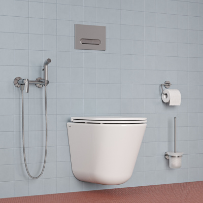 Смеситель с гигиеническим душем, глянцевый хром, Ray, IDDIS, RAYSB00i08 фото в интернет-магазине Русалия