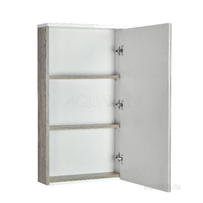 Зеркальный шкаф AQUATON Эмма белый, дуб наварра 1A221802EAD80 фото в интернет-магазине Русалия