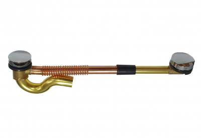 Слив-перелив медно-латунный для ванны автомат POP-UP Byon фото в интернет-магазине Русалия