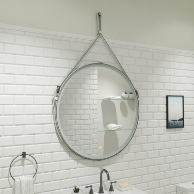 Зеркало с подсветкой Millenium White d800 без зеркального отступа ЗЛП1706 Continent фото в интернет-магазине Русалия