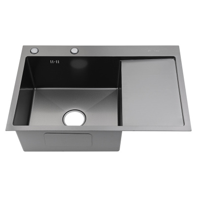Мойка для кухни Fmark FSC6550Q-L, графит фото в интернет-магазине Русалия