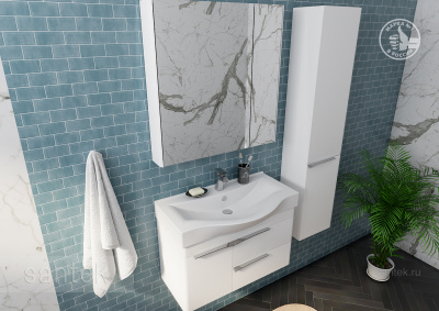 Раковина Santek Беверли 80 отверстие под смеситель 1WH302422 фото в интернет-магазине Русалия