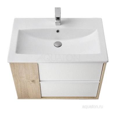 Тумба под раковину AQUATON Бостон 75 дуб эврика 1A252601BN010 фото в интернет-магазине Русалия