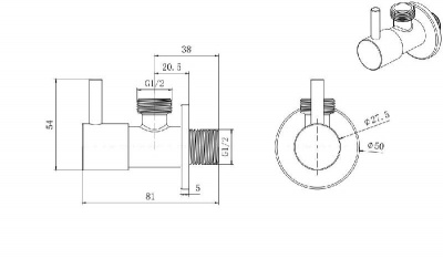 Угловой переходник AQUATEK AQ2450CR фото в интернет-магазине Русалия