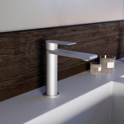 Смеситель для раковины Vogue (SS) VBF-2VS1BN однорычажный, сатин Vincea фото в интернет-магазине Русалия