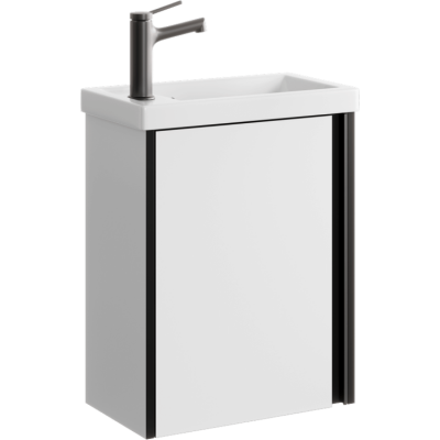 Подвесная тумба 45  Urban белый URB0145W + умывальник Фостер 450 4640021065907 Aqwella фото в интернет-магазине Русалия