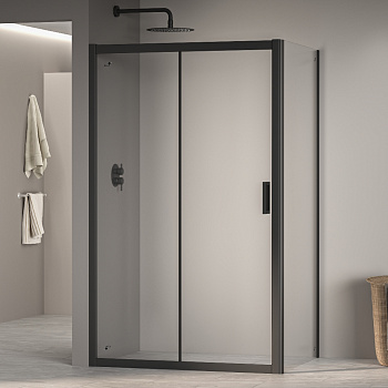 Душевой уголок RGW PA-76B (PA-016B + Z-050-2B) 120х170, стекло - прозрачное, профиль черный фото в интернет-магазине Русалия