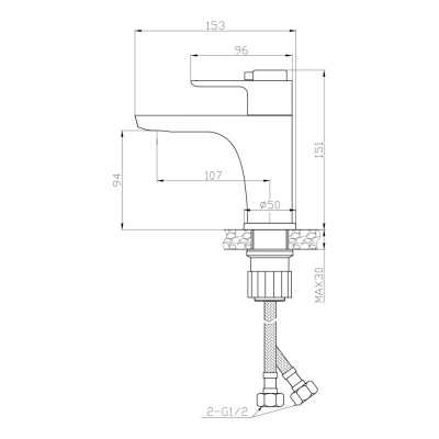 Смеситель термостатический Rossinka  для раковины (RS50-11) фото в интернет-магазине Русалия