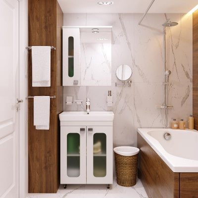 Зеркальный шкаф Урал 50 левый Э-Ура-04050-021Л Misty фото в интернет-магазине Русалия