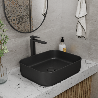 Раковина накладная DK Berlin DT1431425, 500*390*140мм, черный (DT1431425) фото в интернет-магазине Русалия