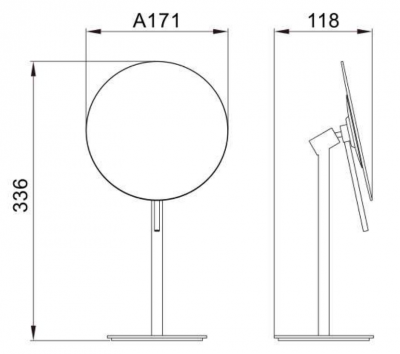 Зеркало настольное с увеличением 5х JAVA (S-M111W) фото в интернет-магазине Русалия