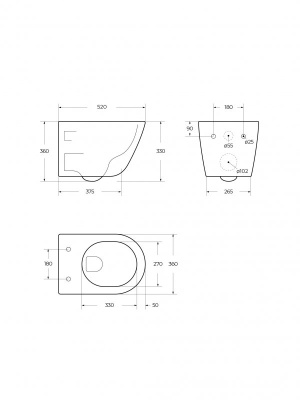 Унитаз подвесной безободковый Marino-TOR BB7026CH-TOR/SC Торнадо с сиденьем-микролифт Belbagno фото в интернет-магазине Русалия