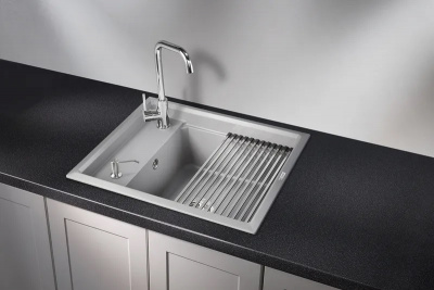 Кухонная мойка GRANULA Kitchen Space (6004, АЛЮМИНИУМ) фото в интернет-магазине Русалия