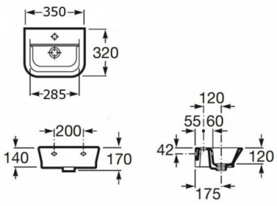 Раковина Gap 35 327479000 Roca фото в интернет-магазине Русалия
