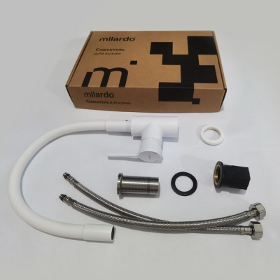 Смеситель для кухни Milardo с гибким изливом Meal (M01WT0FM05) фото в интернет-магазине Русалия